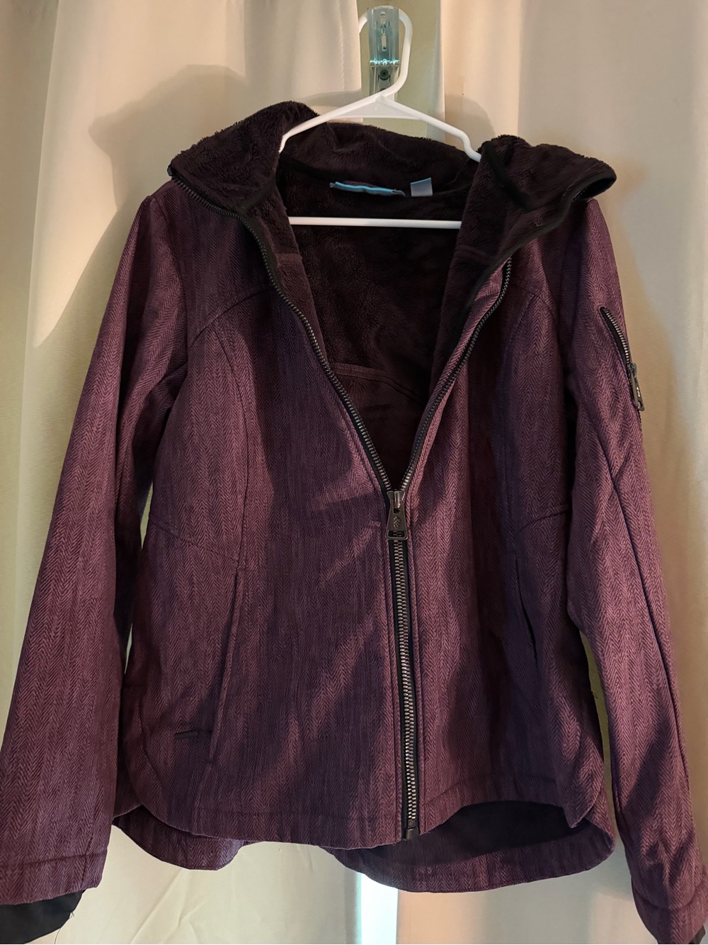 Free Country Plum Hooded Zip Utility Jacket